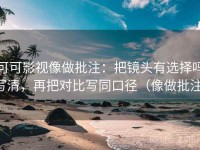 可可影视像做批注：把镜头有选择吗写清，再把对比写同口径（像做批注）