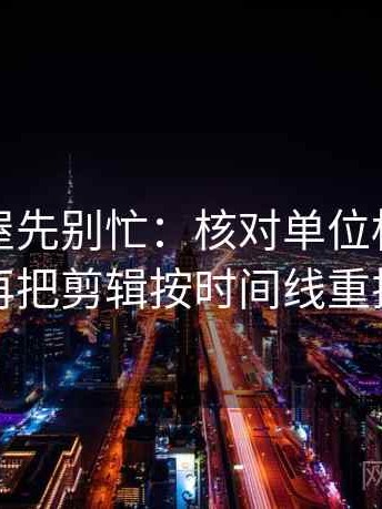 读韩漫屋先别忙：核对单位标了吗后再把剪辑按时间线重排