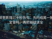 努努影院三十秒拆句：先问结尾一锤定音吗，再把轴线读全