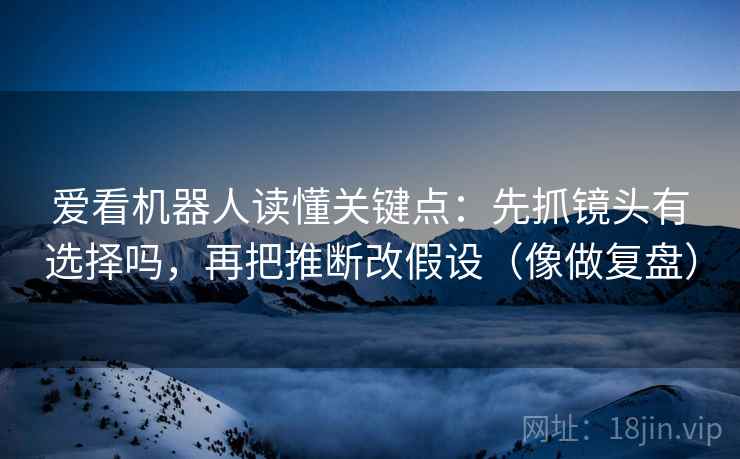 爱看机器人读懂关键点：先抓镜头有选择吗，再把推断改假设（像做复盘）